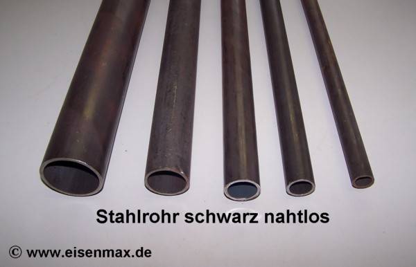 019 Stahlrohr 1/2 schwarz nahtlos 100 cm