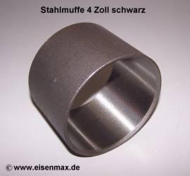 034 Stahlmuffe 4 Zoll schwarz - Bild vergr��ern 