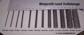 055 Bleiprofil Vollstange rund � 55 - 100 mm - Bild vergr��ern 