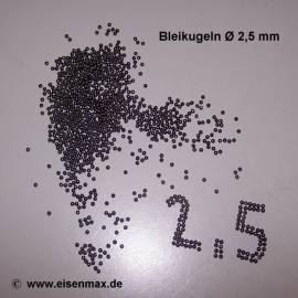 025 Bleikugeln  2,5 mm natur - Bild vergrern 