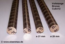 021 Bronze CuSn12 Vollstange rund  21 -100 mm - Bild vergrern 