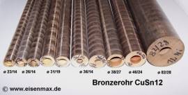 230 Bronze CuSn12 Rohr fr Bronzelager  23/14-100 mm - Bild vergrern 