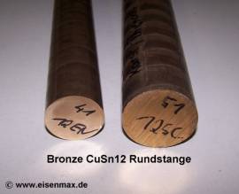 041 Bronze CuSn12 Vollstange rund  41 - 100 mm - Bild vergrern 