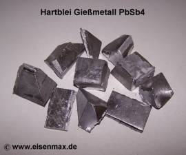 041 Hartblei PbSb4 Gie�metall kleinst�ckig - Bild vergr��ern 