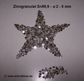 003 Zinngranulat 1 kg Sn99,9 � 2 - 5 mm - Bild vergr��ern 