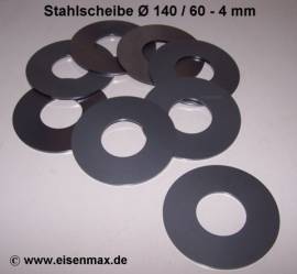 020 Stahlscheibe � 140/60-4 mm S235 - Bild vergr��ern 