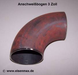 032 Anschwei�bogen Stahl nahtlos 3 Zoll  - Bild vergr��ern 