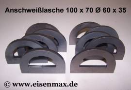 167 Anschwei�lasche 100 x 70 � 60 / 35 - 6 mm Stahl - Bild vergr��ern 