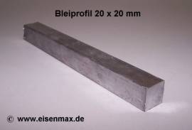 046 Bleiprofil Vierkant 20 x 20 - 100 mm  - Bild vergr��ern 