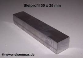 047 Bleiprofil Vierkant 30 x 25 - 100 mm - Bild vergr��ern 