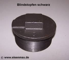 032 Stopfen 3 Zoll Temperguss schwarz - Bild vergr��ern 