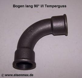 223 Bogen lang 90� 1 Zoll I/I Temperguss schwarz  - Bild vergr��ern 