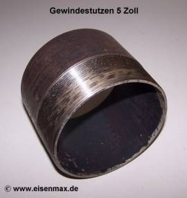 036 Gewindestutzen 5 Zoll schwarz St37 - Bild vergr��ern 