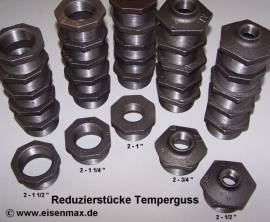 28k Reduziernippel 2 - 1 1/4 Zoll Temperguss schwarz - Bild vergr��ern 