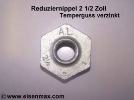 30i Reduziernippel 2 1/2 - 1 Zoll Temperguss verzinkt - Bild vergr��ern 