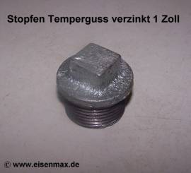 023 Stopfen 1 Zoll Temperguss verzinkt - Bild vergr��ern 