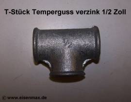 019 T-St�ck egal 1/2 Zoll Temperguss verzinkt - Bild vergr��ern 
