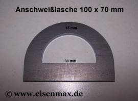 167 Anschwei�lasche 100 x 70 � 60 / 35 - 6 mm Stahl - Bild vergr��ern 